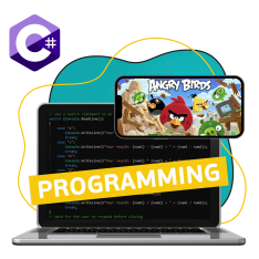 Программирование на C#. Удивительный мир 2D-игр - КИБЕРшкола программирования для детей, компьютерные курсы для школьников, начинающих и подростков - KIBERone г. Лиски